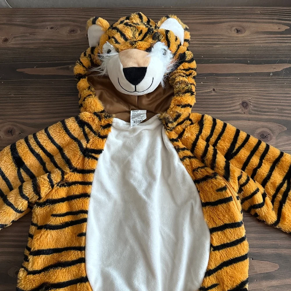 Target Tiger Halloween Costume 2-3T Orange Hooded - Picture 3 of 5
